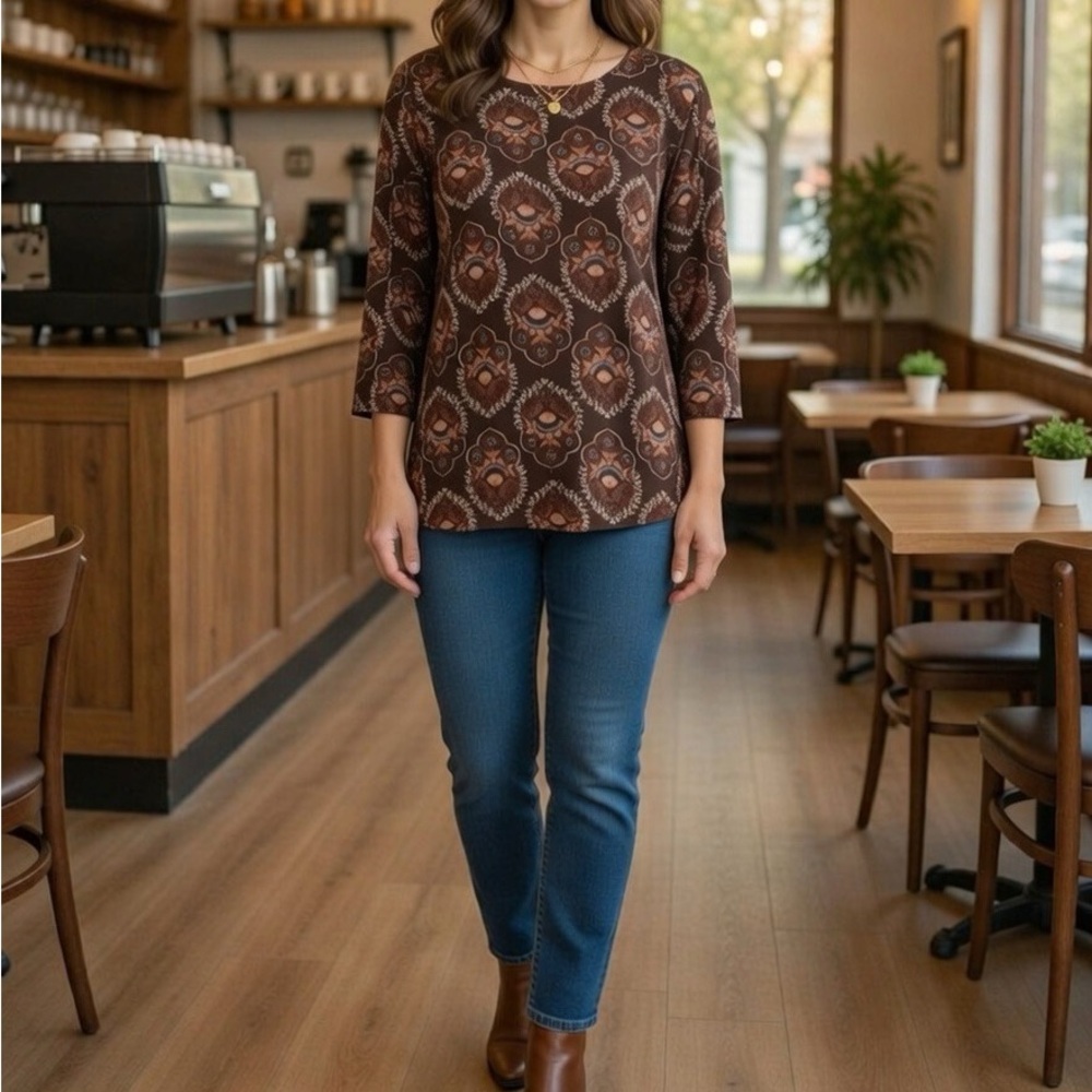Loft Outlet 3/4 Sleeve Top Sz XL